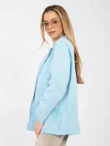 Svetlomodrý rifľový blazer