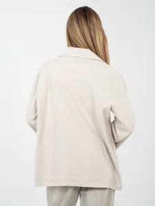 Béžový blazer s výšivkou