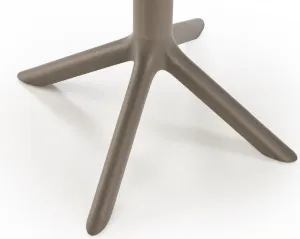 HALMAR Okrúhly stôl CALVO khaki, plast, priemer 60 cm