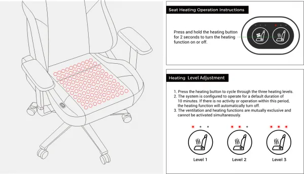 Herná stolička DXRacer MARTIAN XL Triangle s elektrickým ovládaním, masážou a ventiláciou, čierno-červená
