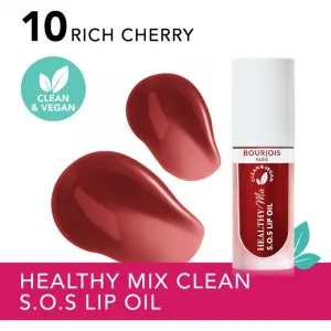 Bourjois Healthy Mix S.O.S Lip Oil olej na pery s hydratačným účinkom odtieň 10 Rich Cherry 4.5 ml