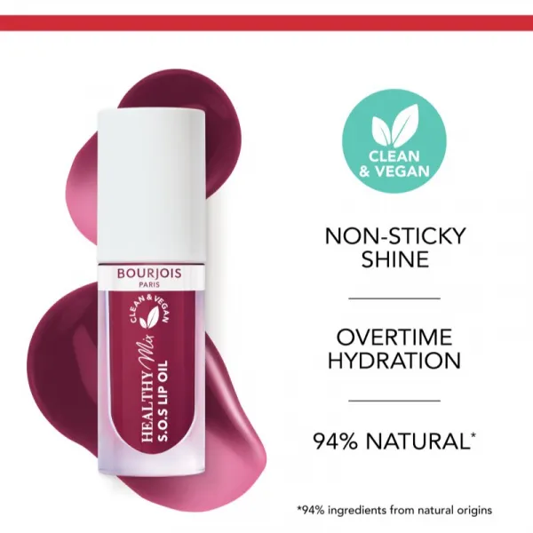 Bourjois Healthy Mix S.O.S Lip Oil olej na pery s hydratačným účinkom odtieň 09 Berry Delight 4.5 g