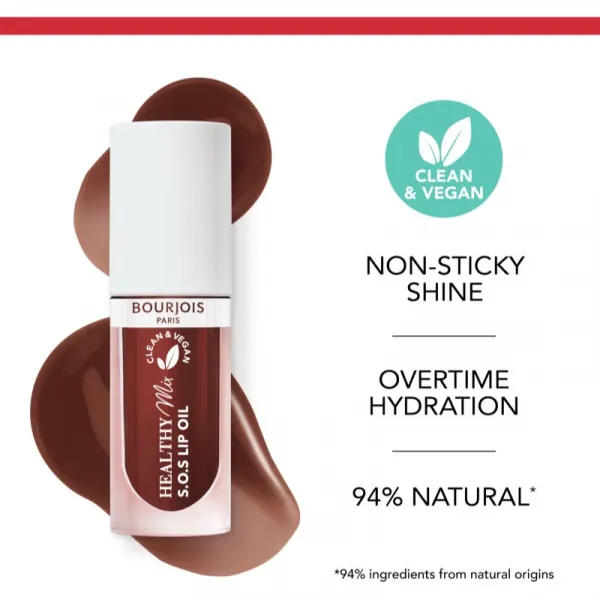 Bourjois Healthy Mix S.O.S Lip Oil olej na pery s hydratačným účinkom odtieň 08 Chocolat Chaud 4.5 g