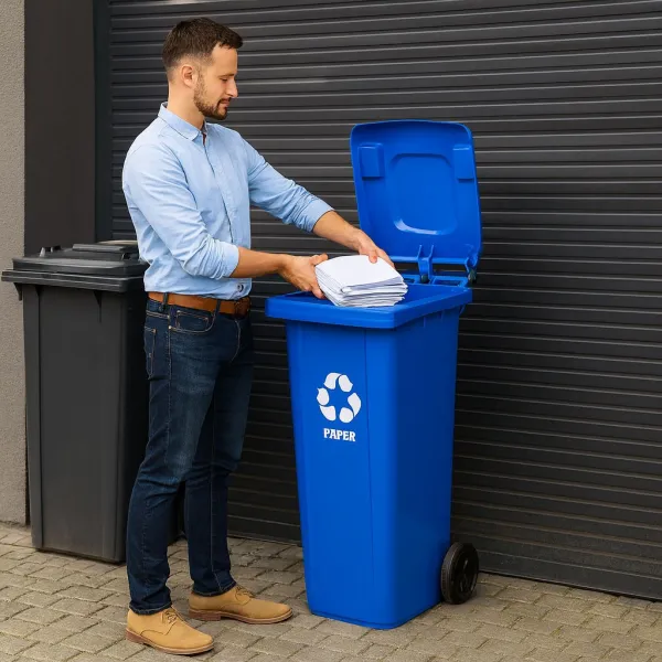 MULTISTORE Smetná nádoba na papier ECOSORT 120 L modrá