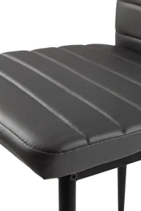 3kraft Sada 4 ks jídelních židlí Wolia ekokůže šedá/černá