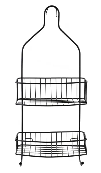Bathlab Kúpeľňová polička CARL BLACK 15x56 cm čierna