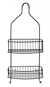 Bathlab Kúpeľňová polička CARL BLACK 15x56 cm čierna