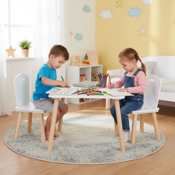 ECOTOYS Sada dětského nábytku Bedry bílá