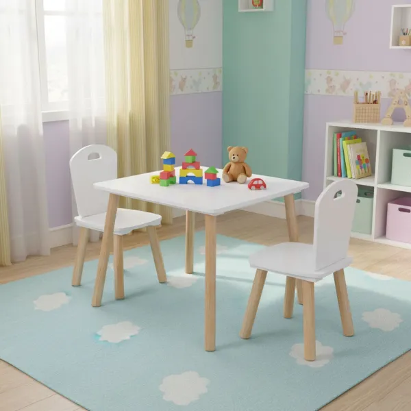 ECOTOYS Sada dětského nábytku Bedry bílá