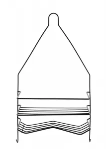 Bathlab Kúpeľňová polička CARL BLACK 25x45,5 cm čierna