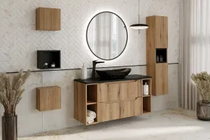 Comad Závesná skrinka pod umývadlo Nova s doskou 50 cm dub coast evoke