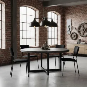 MODERNHOME Sada 4 ks jídelních židlí Lerry samet černá