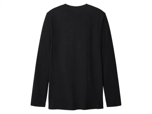 esmara Men Pánske tričká s dlhým rukávom, 2 kusy (čierna/sivá, XL (56/58))
