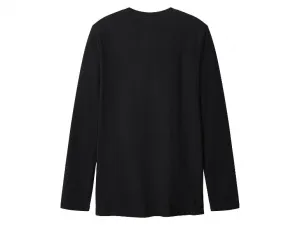 esmara Men Pánske tričká s dlhým rukávom, 2 kusy (čierna/sivá, XL (56/58))