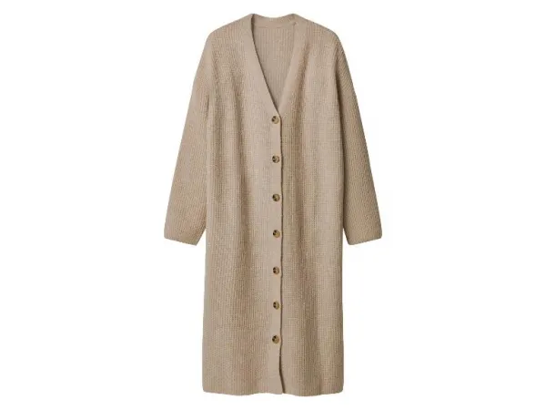 esmara® Dámsky dlhý kardigán (béžová, XL (48/50))