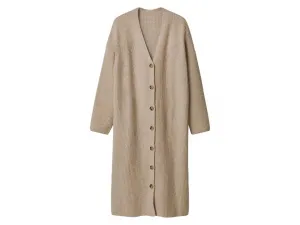 esmara® Dámsky dlhý kardigán (béžová, XL (48/50))