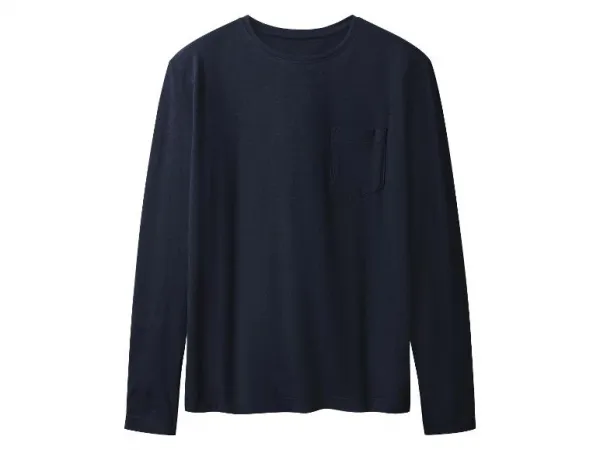 esmara® Dámske pyžamové tričko s dlhým rukávom (navy modrá, XS (32/34))