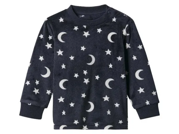 lupilu® Chlapčenské velúrové pyžamo (navy modrá, 62/68)