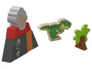 lupilu® Drevená železnica L (dinosaury)