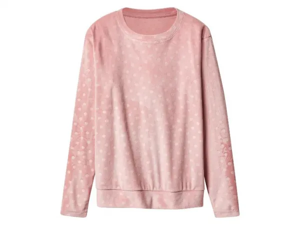 esmara® Dámske pyžamo z velúru Nicki (bledoružová, S (36/38))