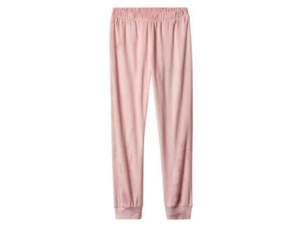 esmara® Dámske pyžamo z velúru Nicki (bledoružová, S (36/38))