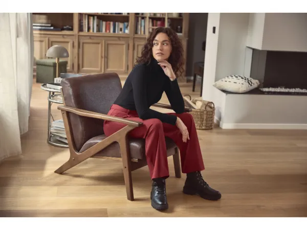 esmara® Dámske šnurovacie čižmy (čierna, 40)