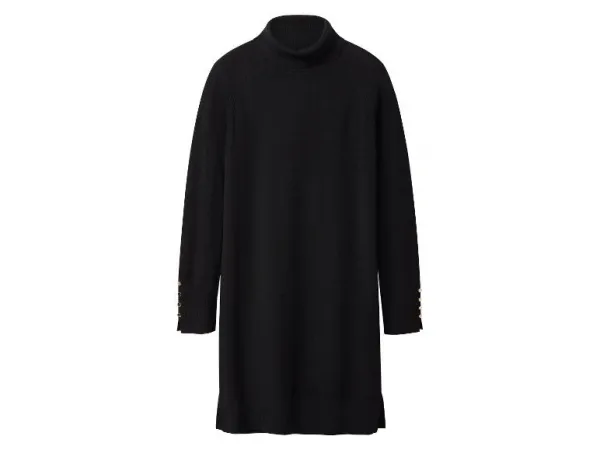 esmara® Dámske pletené šaty (čierna, S (36/38))