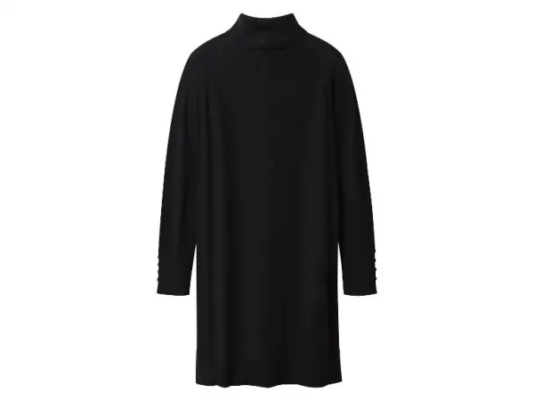 esmara® Dámske pletené šaty (čierna, S (36/38))