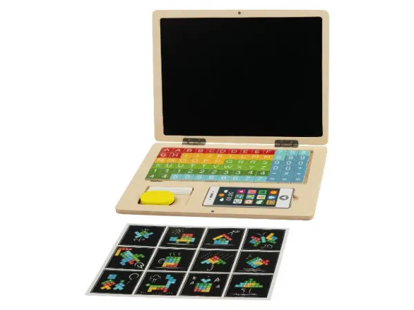 lupilu® Drevený laptop/Magnetické hodiny (drevený laptop)