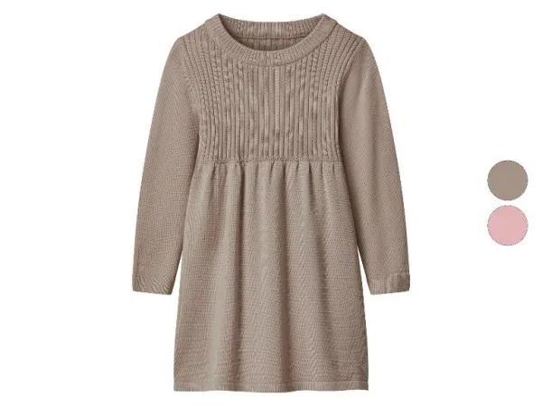 lupilu® Dievčenské pletené šaty s merino vlnou Premium