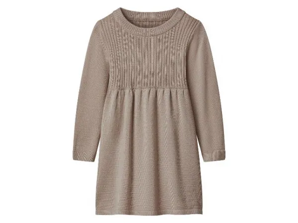 lupilu® Dievčenské pletené šaty s merino vlnou Premium