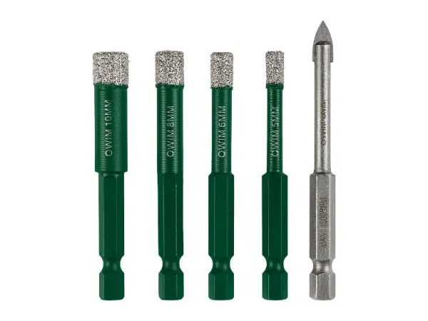 Parkside® Súprava diamantových vrtákov na dlaždice, 5-dielna
