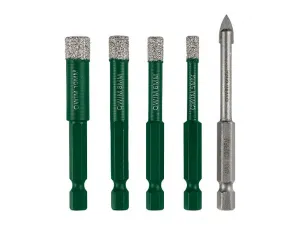 Parkside® Súprava diamantových vrtákov na dlaždice, 5-dielna