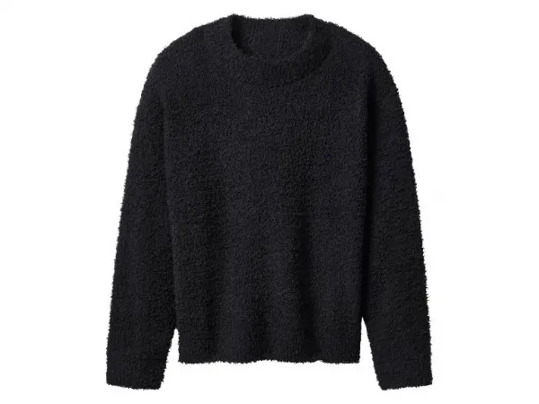esmara® Dámsky plyšový pulóver (čierna, M (40/42))