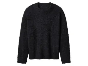 esmara® Dámsky plyšový pulóver (čierna, M (40/42))
