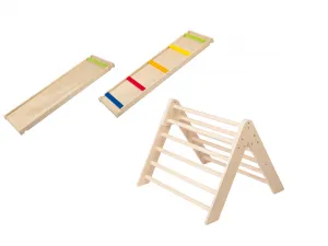 Playtive Rebrík a kĺzačka 2 v 1 + Lezecký trojuholník
