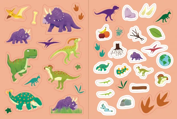 Dinosaury Obrázkové čítanie so samolepkami