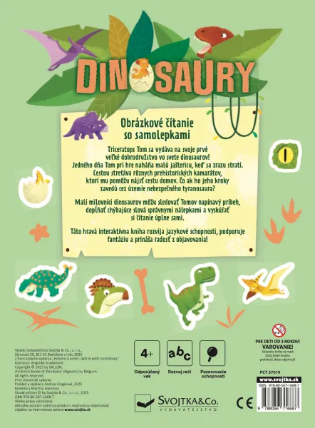 Dinosaury Obrázkové čítanie so samolepkami