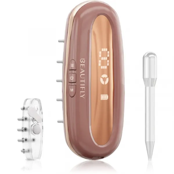 Beautifly LaserBoost Pro masážny prístroj na stimuláciu rastu vlasov s LED podsvietením Rose Gold 1 ks