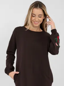 Tmavohnedé mikinové šaty