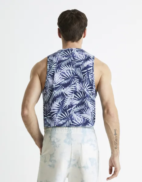Celio Patterned Tank Top Bevild - Men's