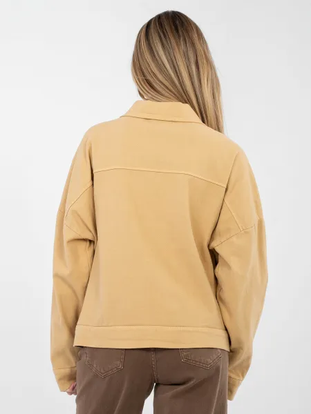 Dámska rifľová bunda v camel farbe