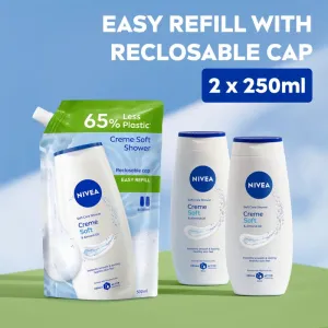NIVEA Creme Soft krémový sprchový gél náhradná náplň 500 ml