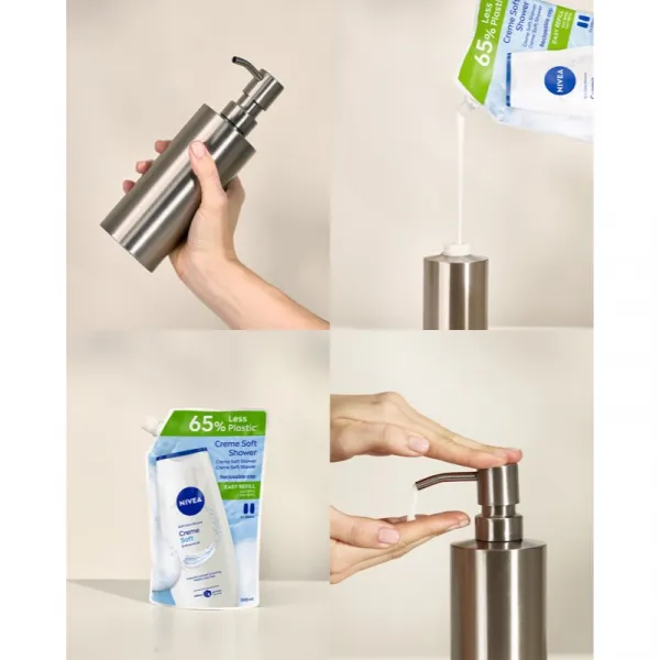 NIVEA Creme Soft krémový sprchový gél náhradná náplň 500 ml