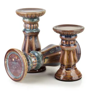 Mondex Keramický svietnik Yarine 20,5 cm hnedý