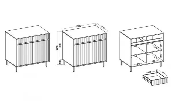 ArtLemp Komoda KASOA 2F2S/822 | dub evoke