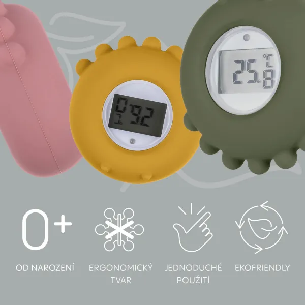 Zopa silikónový digitálny teplomer 2v1 Dove Grey