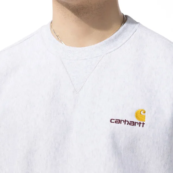 Carhartt WIP American Script Sweat "Ash Heather" (I025475-482XX)