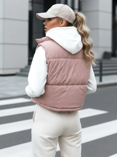 Dámska prešívaná vesta DStreet ružová