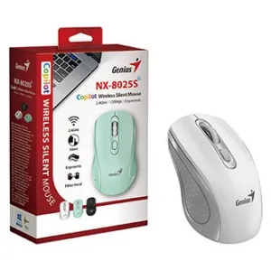 GENIUS Myš NX-8025S, Bezdrátová, bílo-šedá
